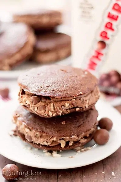 Malted Chocolate Whoopie Pies