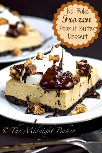 Frozen Peanut Butter & Chocolate Dessert Bars
