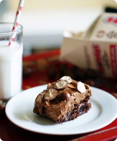 Whoppers Chocolate Malt Frosted Brownies 