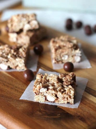 Malted Milk Ball Krispie Treats