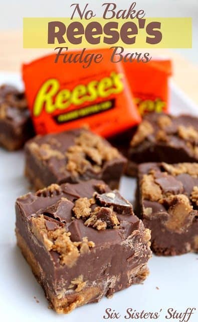 No Bake Reese's Fudge Bars