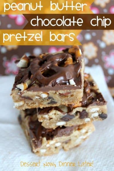 Peanut Butter Chocolate Chip Pretzel Bars