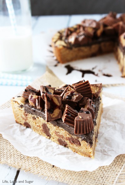 Reese's Peanut Butter Cup Chocolate Chip Cookie Cake