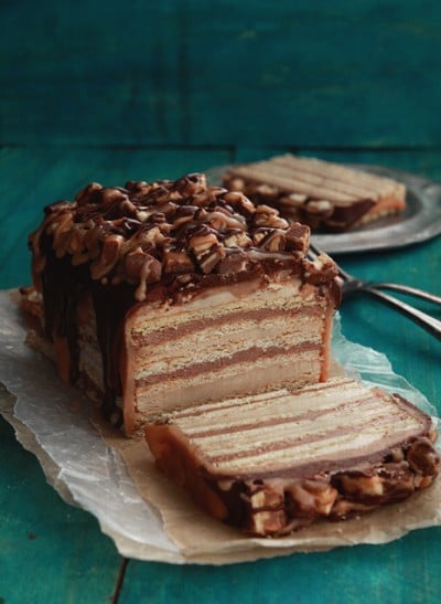Snickers Icebox Cake