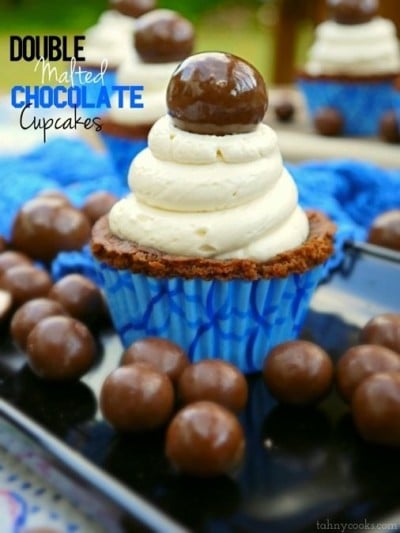 Double Malted Chocolate Cupcakes