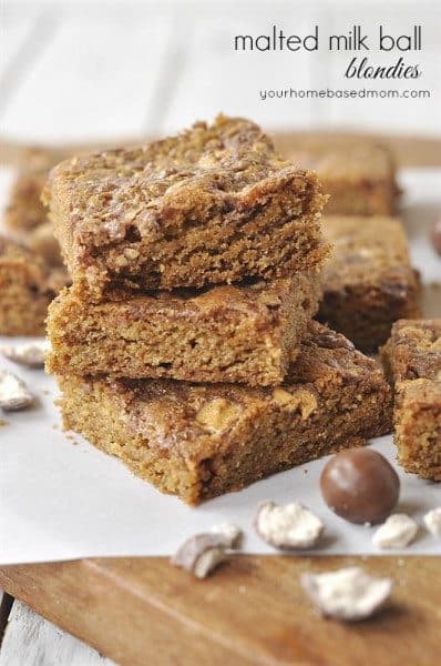 Malted Milk Ball Blondies