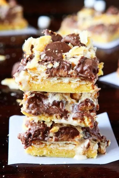 Peanut BUtter Cup Smores Bars