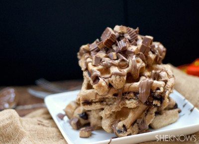 Peanut Butter Cup Waffles