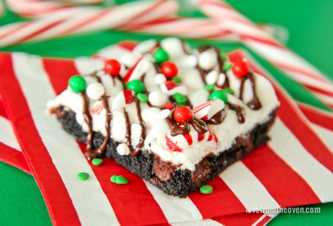 Peppermint Brownie Bites