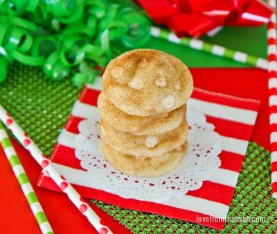 White Chocolate Snickerdoodles