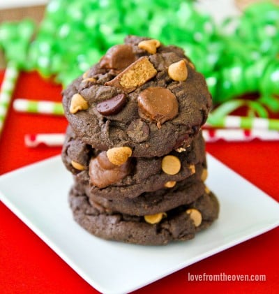 Bakery-Style Chocolate Mint M&M Cookies • baste cut fold