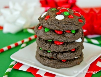 Chocolate Holiday Chip Cookies