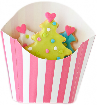 Striped Fry Box For Cookies