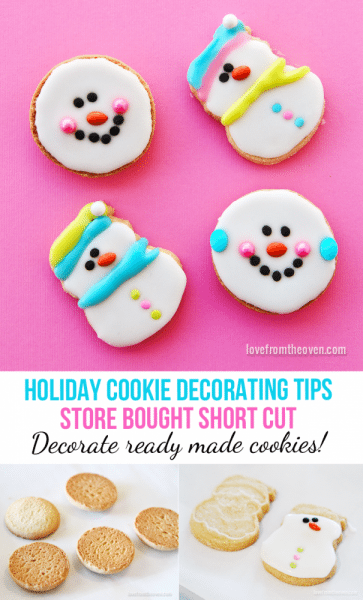 Holiday Cookie Decorating Tips - In a pinch for time, decorate store bought cookies! #smartcookietip