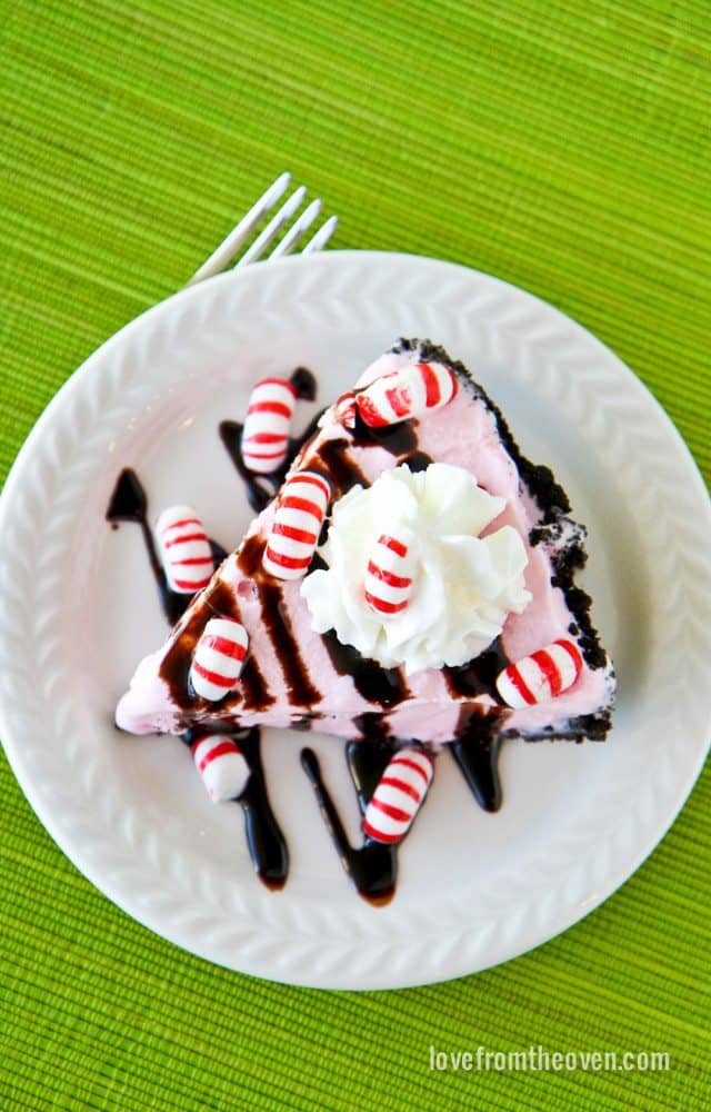 Peppermint Crunch Ice Cream Pie