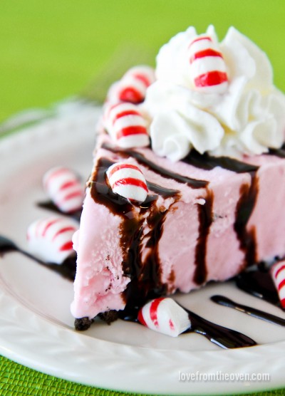 Peppermint Crunch Ice Cream Pie