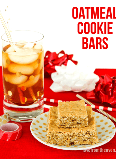 Oatmeal Cookie Bars #BeMoreTea