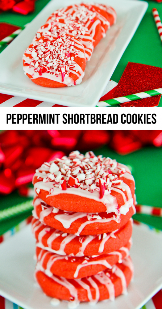 Peppermint Shortbread Cookies