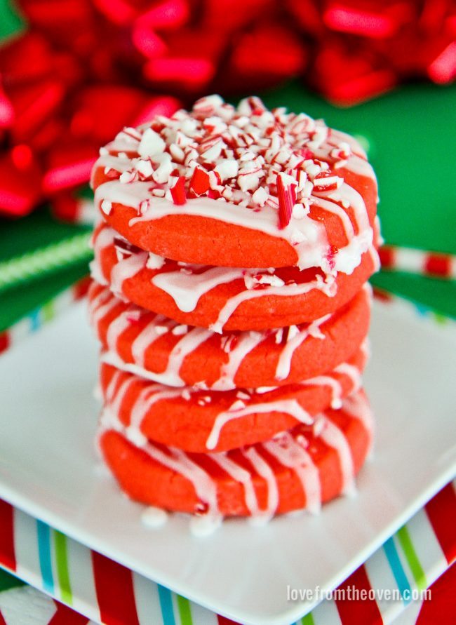 Peppermint Shortbread Cookies