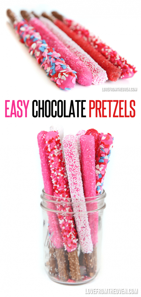 Easy Chocoalte Covered Pretzels. These are so cute and SO simple!