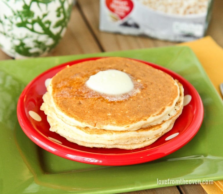 Oatmeal Packet Pancakes • Love From The Oven