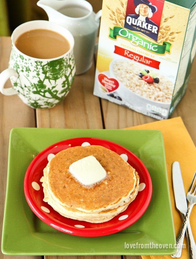Oatmeal Packet Pancakes • Love From The Oven