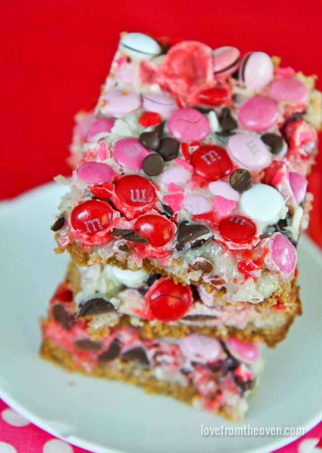 Valentine Magic Cookie Bars