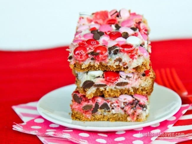 Magic Cookie Bars for Valentine's Day