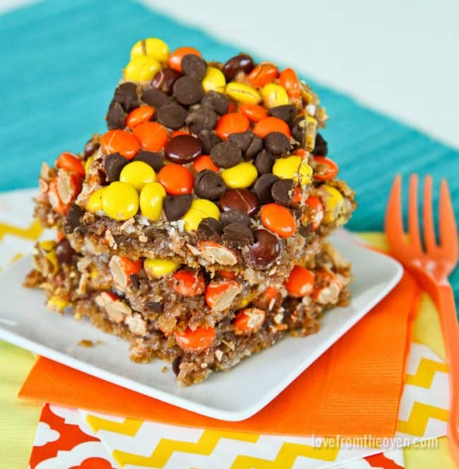 Chocolate Peanut Butter Magic Cookie Bars