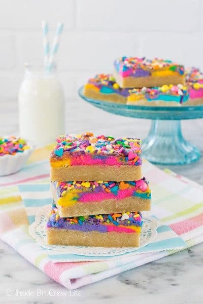 Unicorn Sugar Cookie Bars