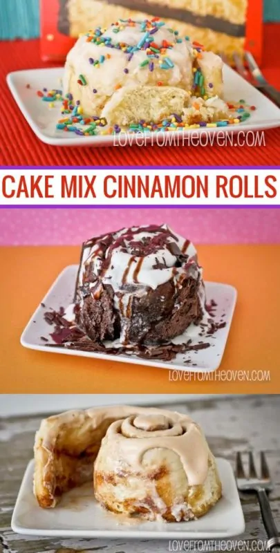 Cinnamon Rolls Made From A Cake Mix