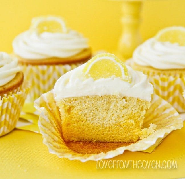 Ombre Lemon Cupcakes