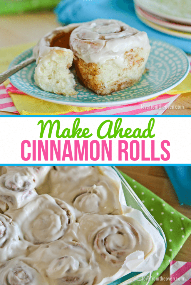 Make Ahead Cinnamon Rolls. This is great for making one day and baking the following morning for fresh cinnamon rolls.