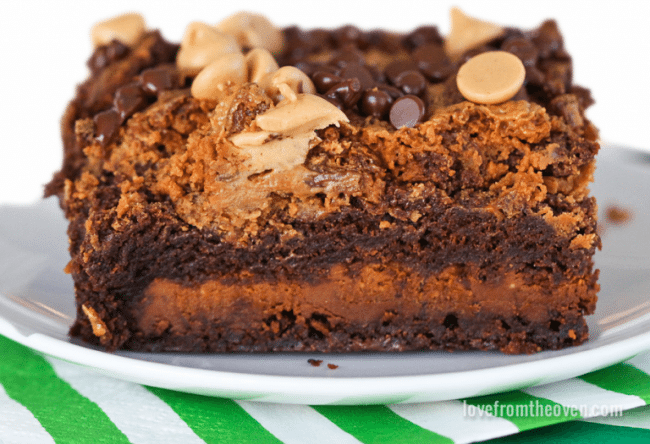 Peanut Butter Stuffed Brownies