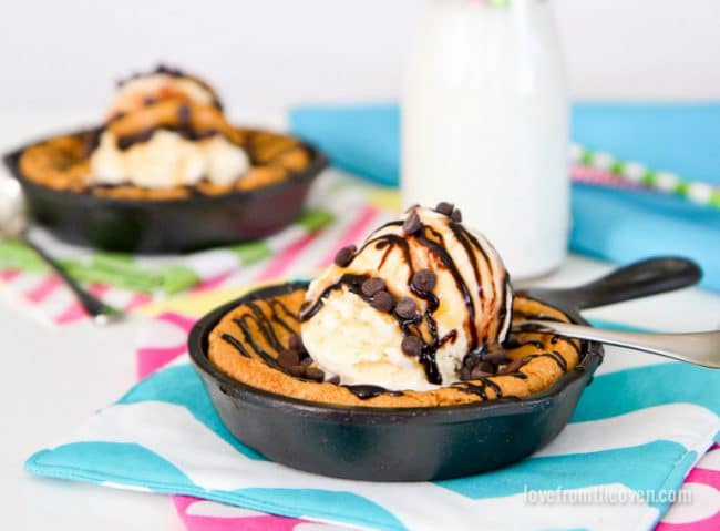 Peanut Butter Skillet Cookie