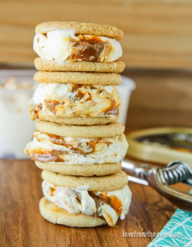 Caramel Ice Cream Sandwiches