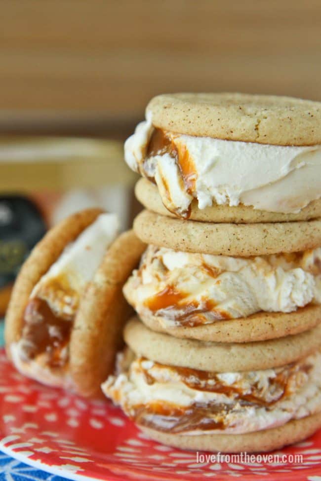 Snickerdoodle Ice Cream Sandwiches