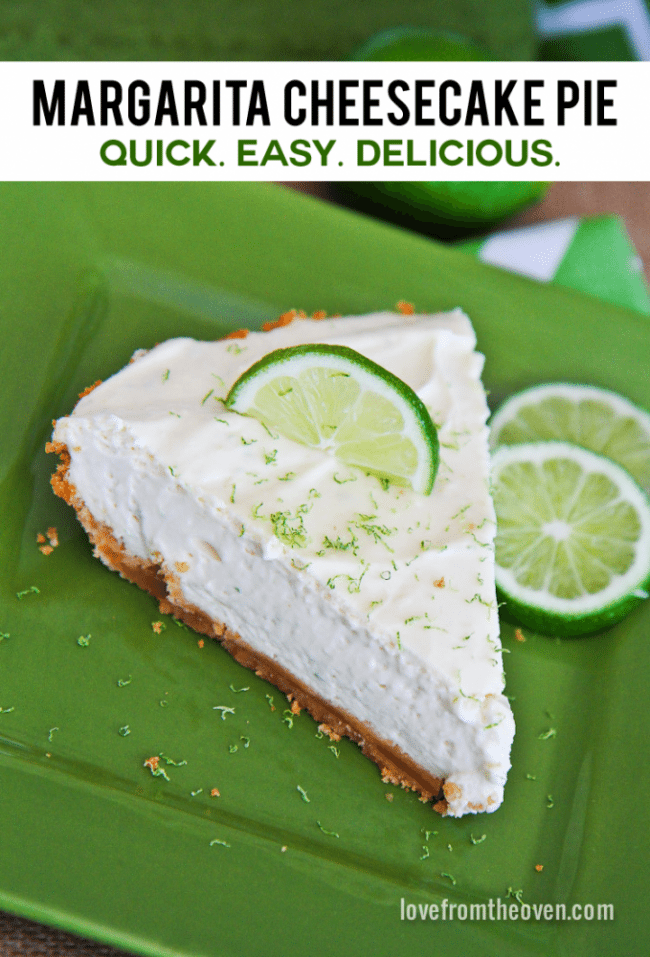 Margarita Cheesecake Pie With A Buttery Ritz Cracker Crust