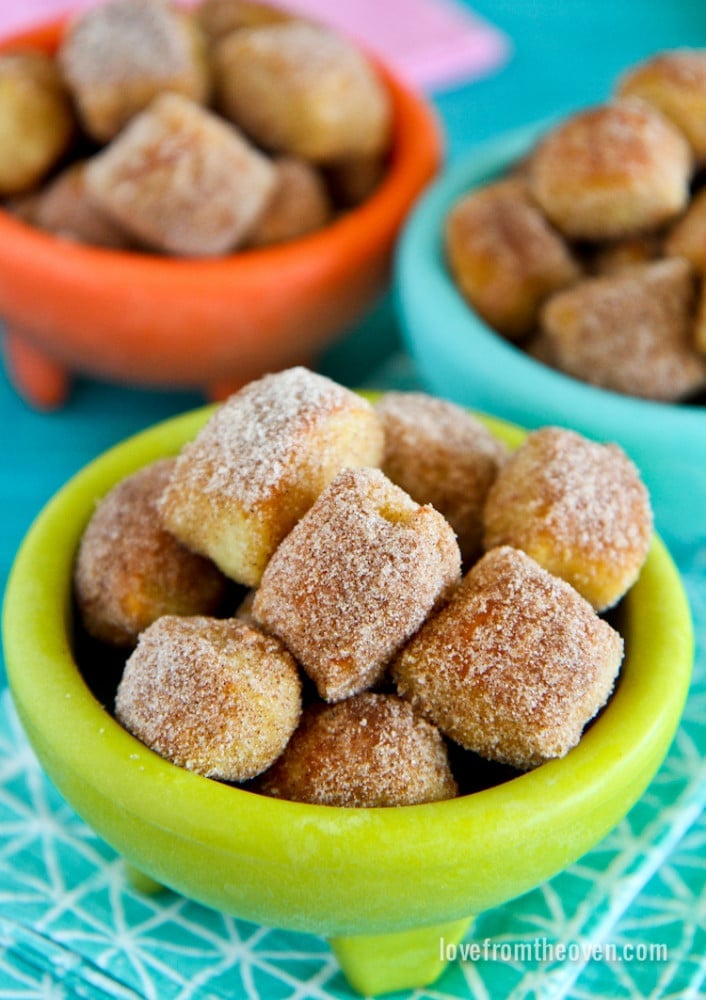 Cinnamon Sugar Pretzel Bites • Love From The Oven