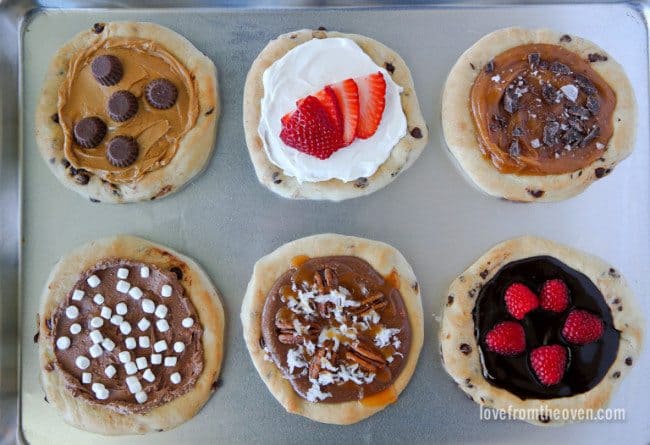 Easy dessert pizzas