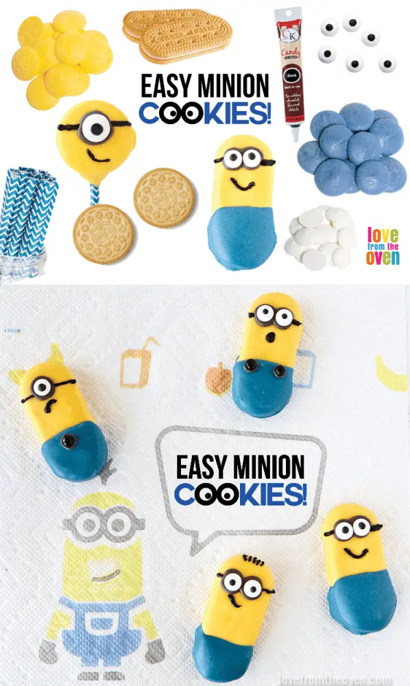 Easy No-Bake Minion Cookies