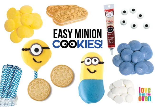 Easy No Bake Minion Cookies