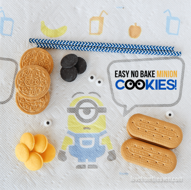 Easy No Bake Minion Cookies