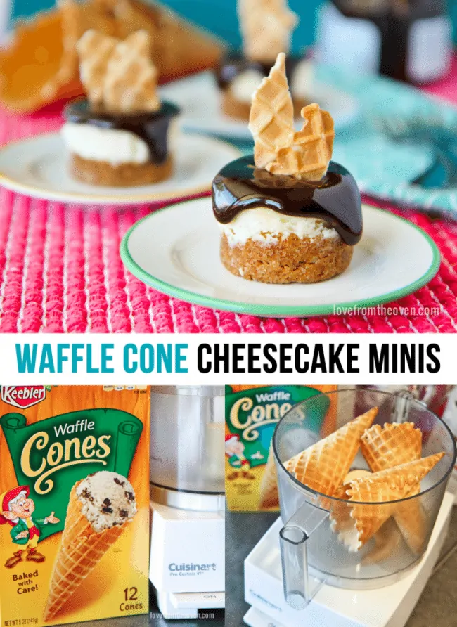 Waffle Cone Cheesecakes