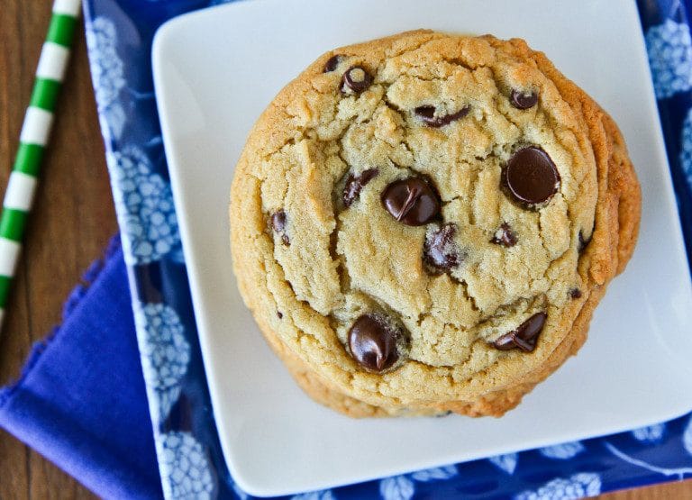 Big chewy chocolate chip cookies