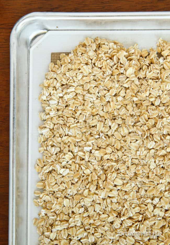 Granola on a tray