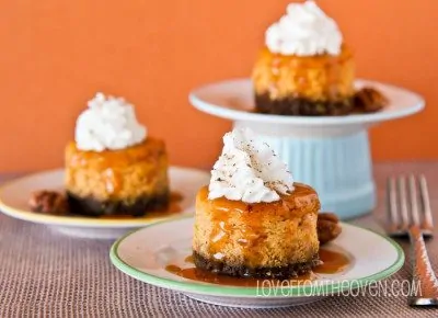 Mini tartas de queso de calabaza