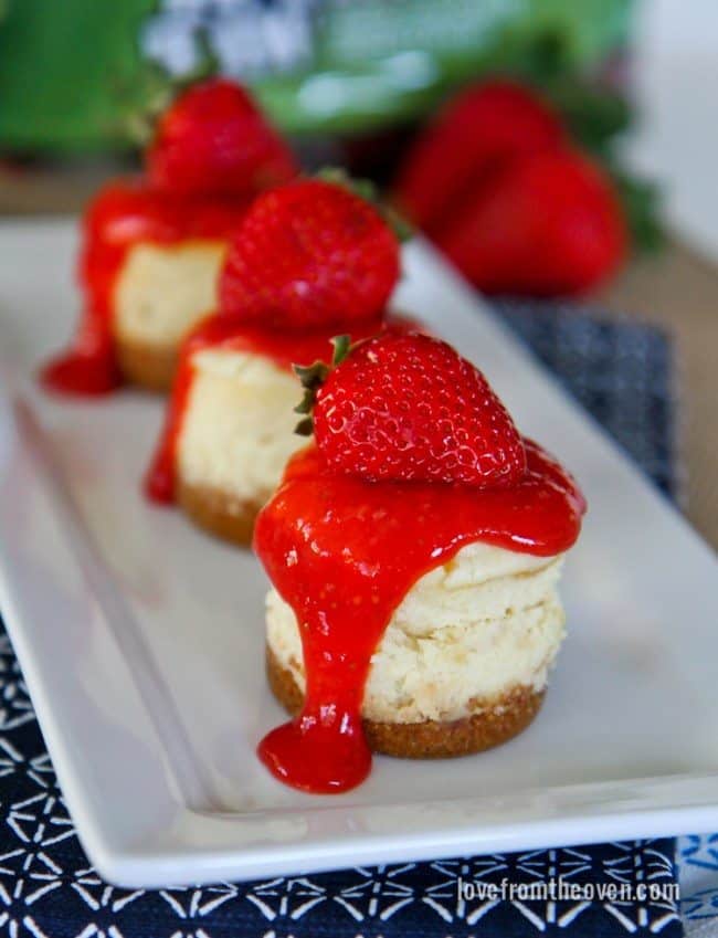 Mini Strawberry Cheesecakes