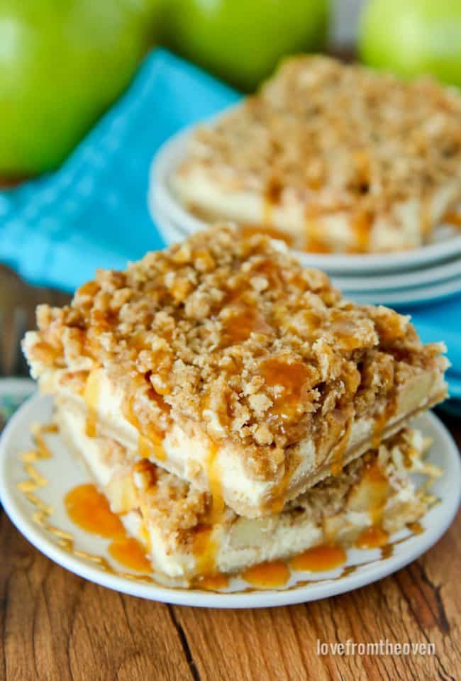 Caramel Apple Cheesecake Bars