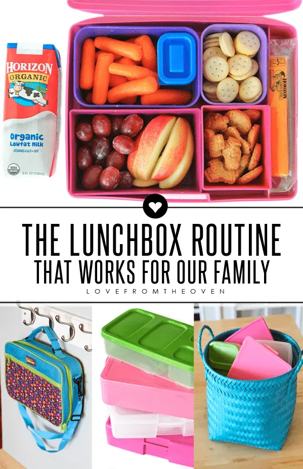 The lunchbox routine that works for our family.  The kids love their lunches and packing is kept simple for me.